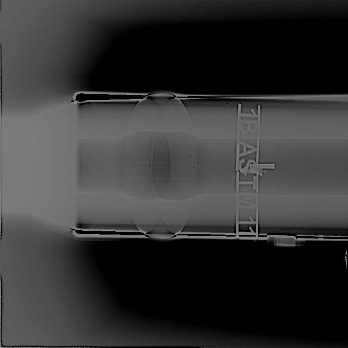 Radiograph — Thick-walled cylindrical assembly (ASTM IQI)