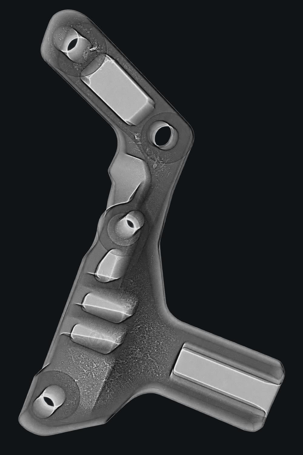 Cast bracket — shrinkage voids