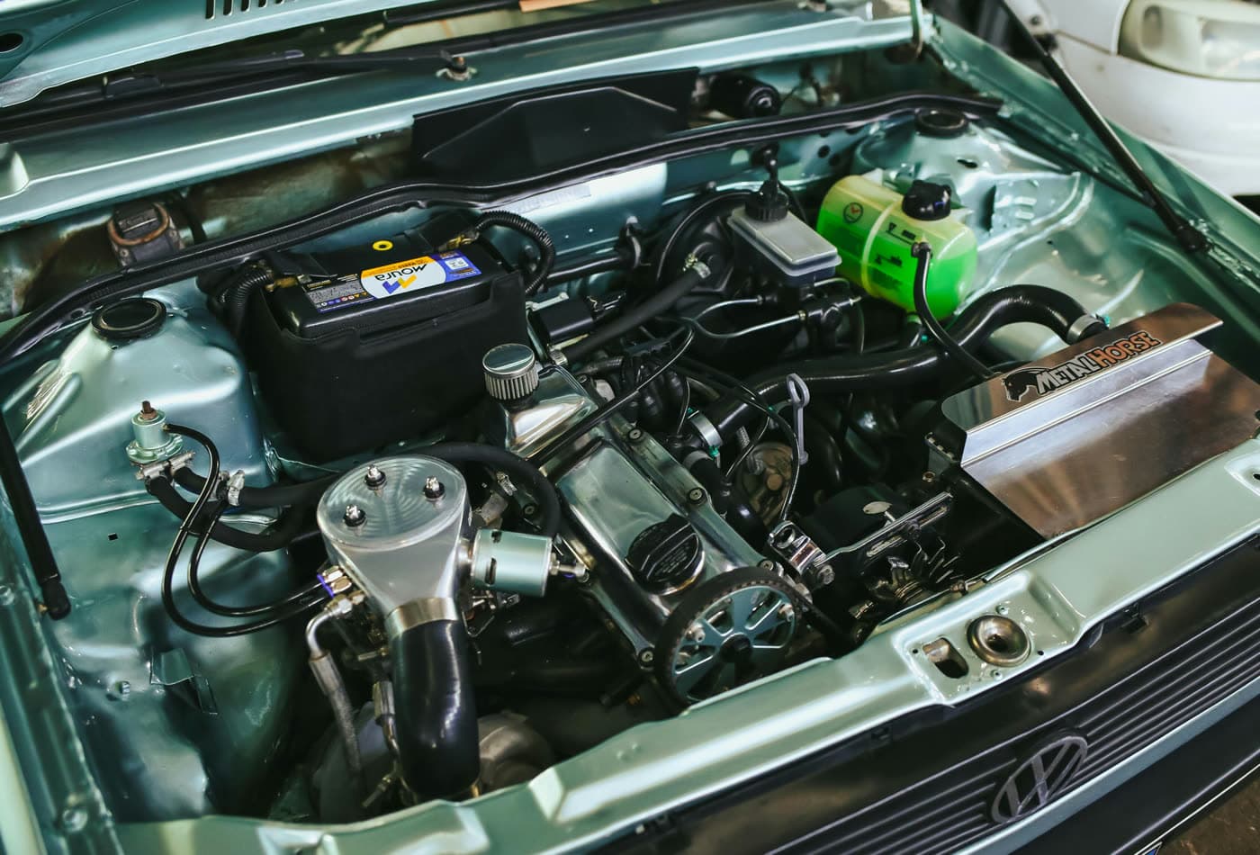 Automotive engine assembly — castings and safety-critical parts inspected by MQS systems